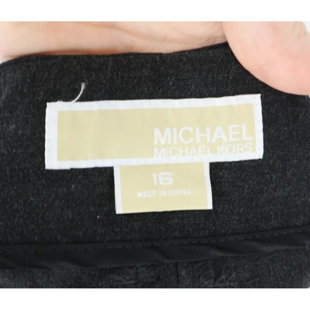 Michael Kors Dress Pants Womens Sz 16 Gray Pleated Front Zipped‎ Pockets NWT $99